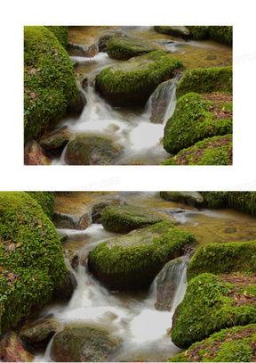 泉水照片,自然之泉的灵动画卷